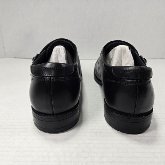 Aldo Men's Holtlanflex Monk Strap Slip-on Black Leather Buckle Loafers Size 8 - Picture 4 of 14